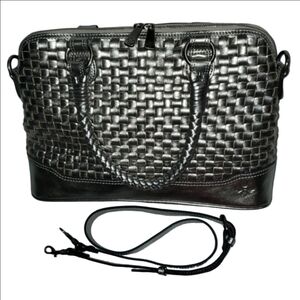 Patricia Nash Discovery Collection Augusta Antique Platinum Satchel Ltd Edition
